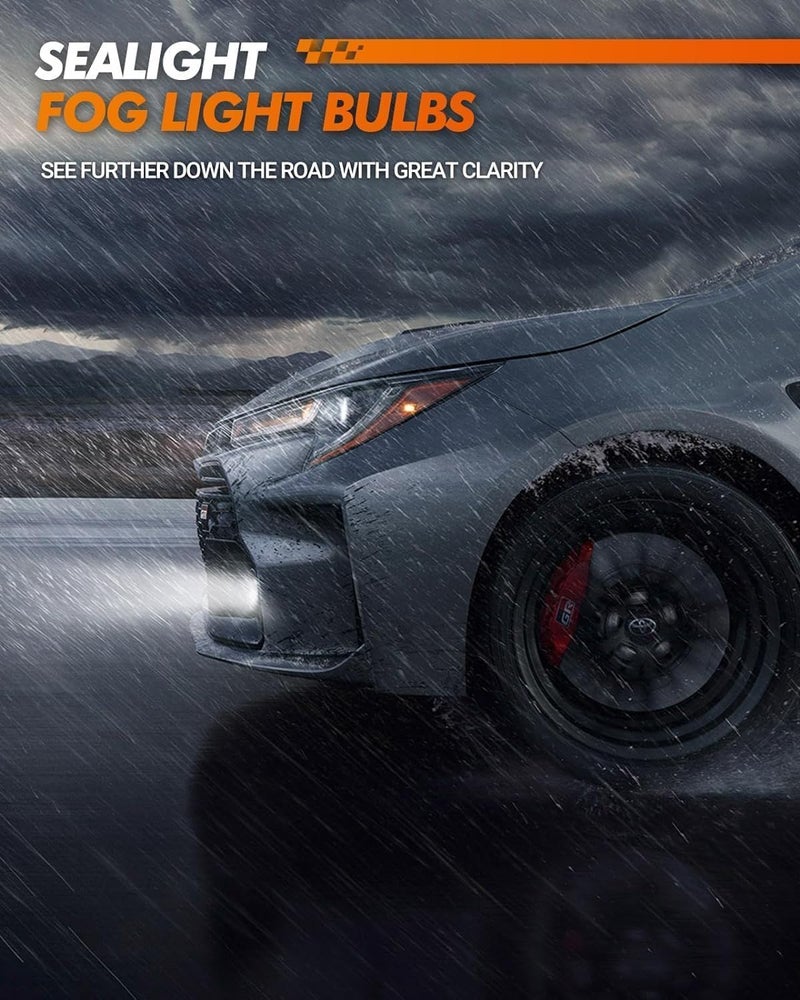 SEALIGHT مصابيح H13، 30000 لومن 700% أكثر سطوعًا مع مروحة توربو، تركيب سريع خلال 5 دقائق، مصابيح مقاومة للماء IP67 9008 عبوة من 2 - Image 2